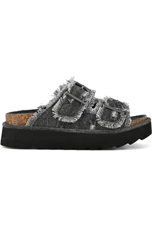 Colors of California Mules Plateforme En Denim Stormy