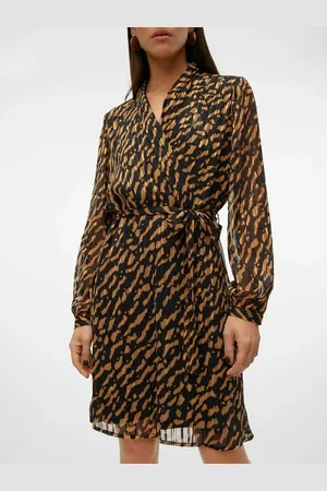 VERO MODA Robe Courte Imprimée Col V