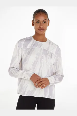 Calvin Klein Blouse Col Rond Manches Longues