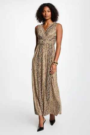 Morgan Robe Longue Droite Imprimée