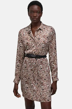 IKKS Robe En Viscose Imprimé Animalier-cœurs