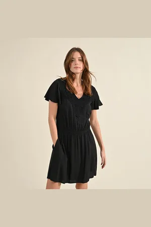 Molly Bracken Robe Courte Détails Brodés