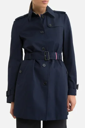 Tommy Hilfiger Trench Mi-long Boutonné Ceinturé