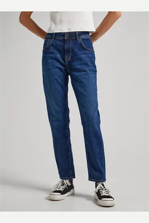 Pepe Jeans Jean Droit Tapered Taille Haute Violet