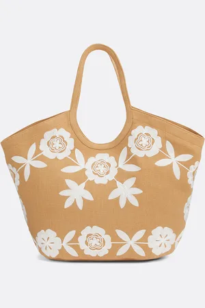 Petite Mendigote Sac Cabas Brodé Saphir