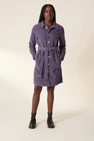Leon & Harper Robe Courte Boutonnée En Velours Regna