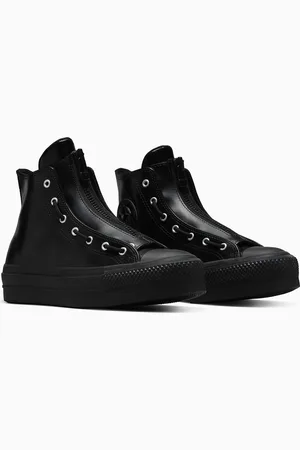 Converse Baskets Cuir All Star Lift Hi Black Lux