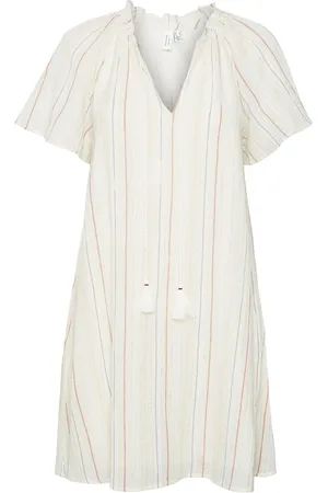 VERO MODA Robe Rayée Col V