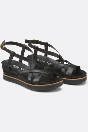 Mjus Sandales Compensées En Cuir