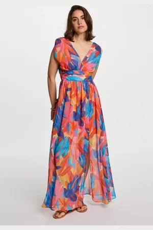 Morgan Robe Longue Droite Imprimée