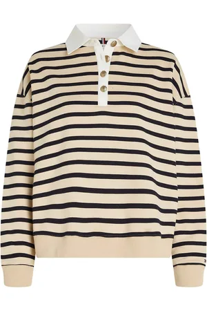 Tommy Hilfiger Sweat Rayé Manches Longues Col Chemise