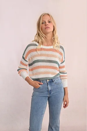 Molly Bracken Pull Marinière Col Rond