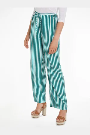 Tommy Hilfiger Pantalon Fluide Large Rayé Taille Élastique
