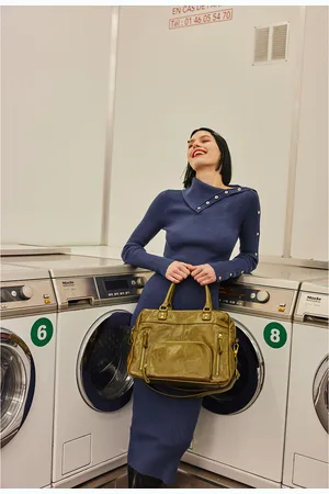 Nat & Nin Sac À Main Zippé Multipoche En Cuir Macy