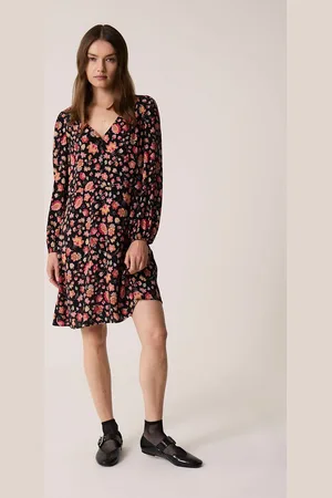 Des Petits Hauts Robe Courte Imprimé Manches Longues Eliota
