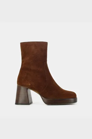 Jonak Bottines À Talon Croûte De Cuir Brigand