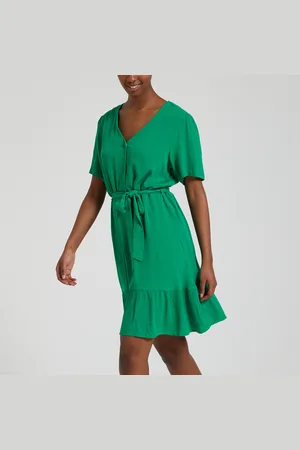 Pieces® Robe Courte Encolure V À Nouer