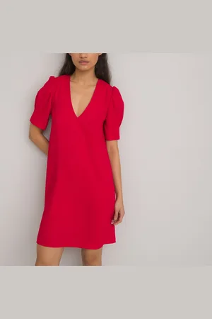 La Redoute Robe Courte Encolure V Manches Courtes