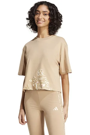 adidas T-shirt Ample 3-stripes Print Animalier