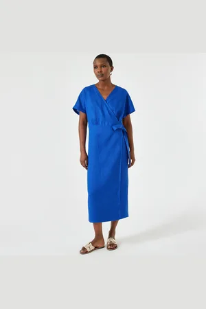 ANNE WEYBURN Robe Droite En Lin Longueur Midi