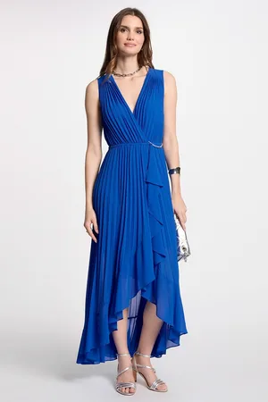 Morgan Robe Longue Fluide Plissée