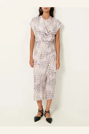 Sessun Robe Midi Imprimée Manches Courtes Buenasera