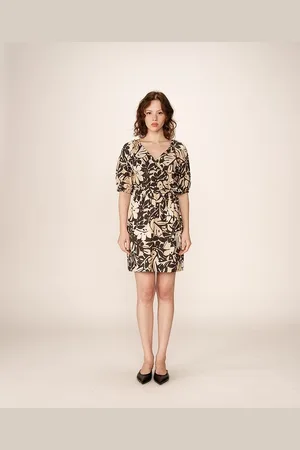Grace & Mila Robe Courte En Coton Imprimé Tropical Pavane