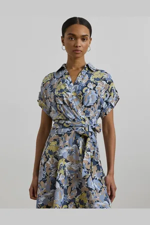 Ralph Lauren Robe Midi Manches Courtes