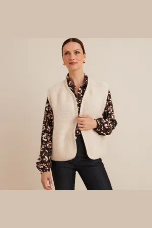 ANNE WEYBURN Cardigan Col Rond En Fine Maille Sans Manches