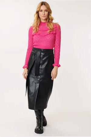 Derhy Jupe Crayon Midi Églantine En Simili