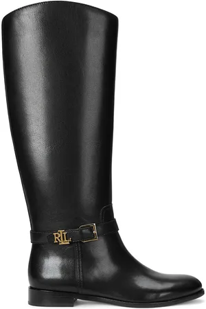 Ralph Lauren Bottes Talon Plat Cuir Lisse Brooke