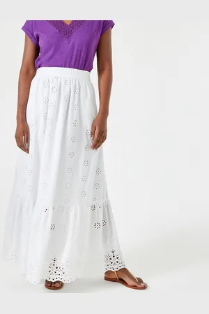 ANNE WEYBURN Jupe Longue Évasée Broderie Anglaise