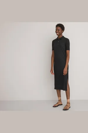 La Redoute Robe Col Polo Longue Maille À Côtes