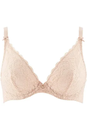 Aubade Soutien-gorge triangle plongeant en dentelle beige