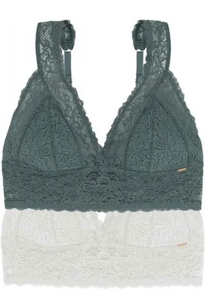 Dorina Lot de 2 Bralettes à coques fines sans armatures - Vert et