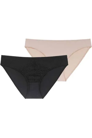 Dorina Lot de 2 Culottes classiques - Noire et Rose