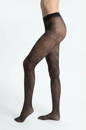 Dim Collant fantaisie Élégance florale femme