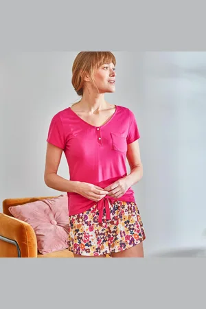 Becquet Pyjama FLORYSHORT S fuchsia en polyester