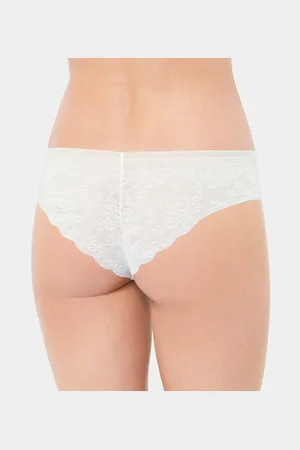 Sloggi Shorty Zero Lace femme - Cassé en coton