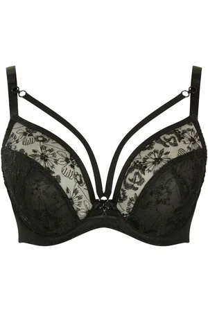 Panache Soutien-gorge Plongeant Armatures en Tulle Brodé