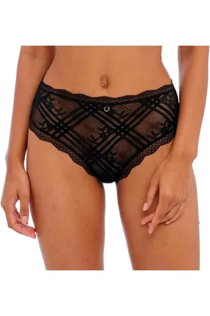 Freya Culotte taille haute en dentelle brodée - Noire