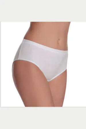 Jolidon Culotte taille haute en coton blanche