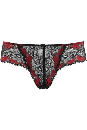 Panache Culotte Classique en Tulle et Dentelle - Rouge
