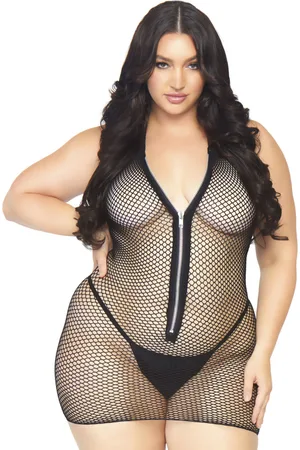 Leg Avenue Nuisette Sexy Noire en nylon
