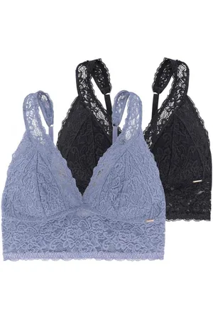 Dorina Lot de 2 Bralettes - Noir et Bleu
