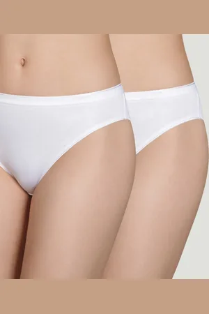 Dim Lot de 2 culottes blanches en coton