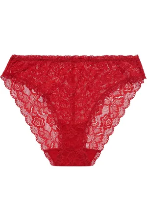 Aubade Culotte italienne rouge en dentelle