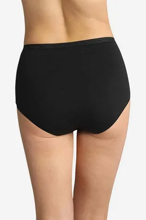 Playtex Lot de 2 Culottes classiques bio - Noires en coton