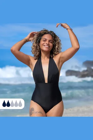 Sorio Maillot de bain Menstruel 1 pièce - Élégant - Flux Léger - Lila