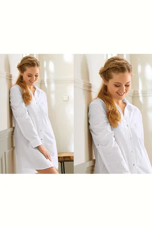 Becquet Chemise de nuit motif plumetis - HOMEWEAR- en coton